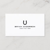 Carte de visite en fer à cheval noir (Devant)