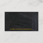 CARTE DE VISITE EN FEUILLES NOIR ET OR (Dos)