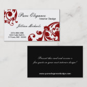 Carte de visite en filigrane de damassé de (Devant / Derrière)