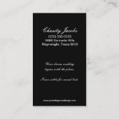 Carte de visite en filigrane de damassé de wedding (Dos)