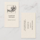 carte de visite en fleurs de cerisiers (Devant / Derrière)