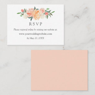 Carte De Visite En fleurs Mariage RSVP site en ligne