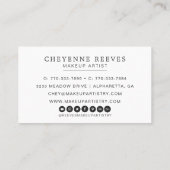 Carte De Visite En floraison | Flore floue sur noir (Dos)