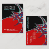 Carte de visite en gras rouge et noir (Devant / Derrière)