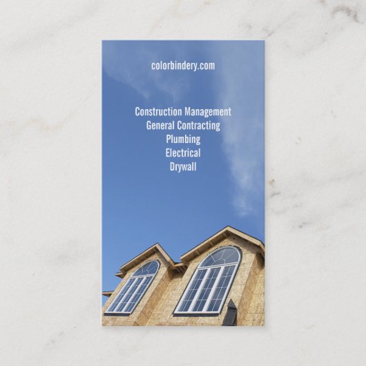 Carte de visite en hausse d'entrepreneur de ciel (Devant)