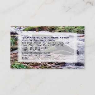 Carte De Visite En haut d'un ruisseau