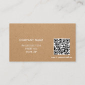 Carte de visite en kraft avec code QR et logo simp (Dos)