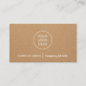 Carte de visite en kraft avec code QR et logo simp (Devant)