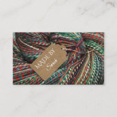 Carte de visite en laine de Tricot et crochet de f (Devant)