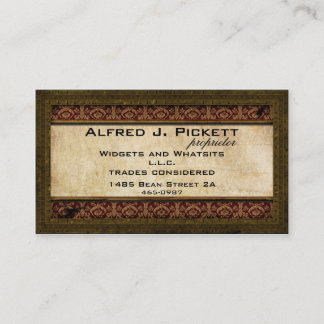 Carte de visite en laiton de dents de Steampunk de