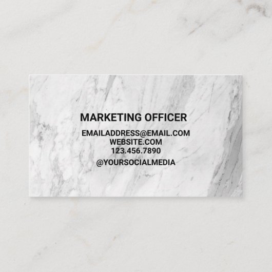 Carte de visite en marbre (Dos)