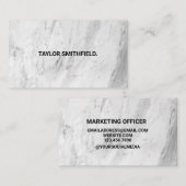 Carte de visite en marbre (Devant / Derrière)