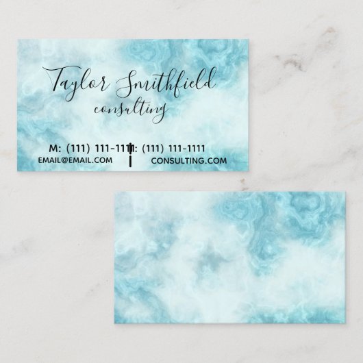 carte de visite en marbre (Devant / Derrière)