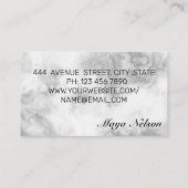 Carte de visite en marbre argenté Cool de luxe (Dos)