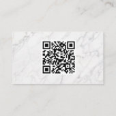 Carte de visite en marbre avec modèle de code QR (Dos)