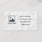 Carte de visite en marbre avec modèle de code QR (Devant)