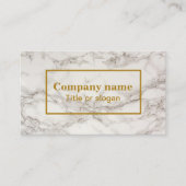 Carte de visite en marbre beige (Devant)