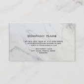 Carte de visite en marbre clair, sobre et élégant. (Dos)