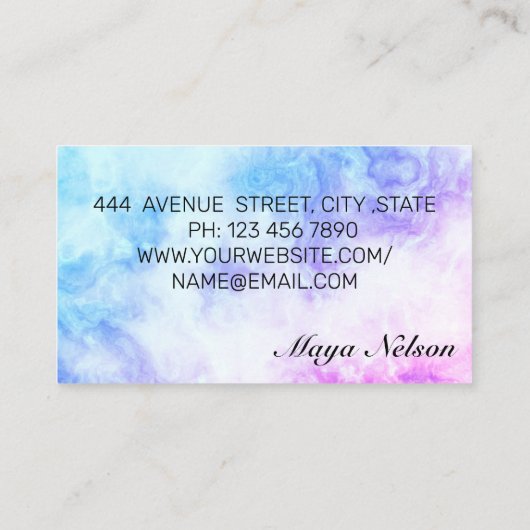 Carte de visite en marbre Cool de luxe (Dos)