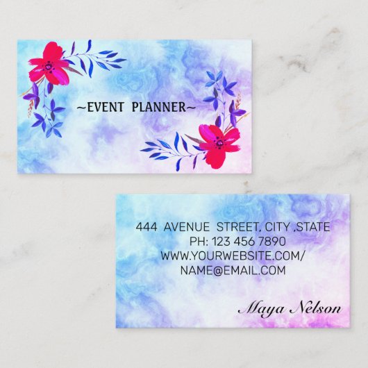 Carte de visite en marbre Cool de luxe (Devant / Derrière)