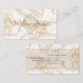 Carte de visite en marbre doré (Devant / Derrière)