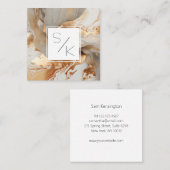 Carte de visite en marbre Monogramme (Devant / Derrière)