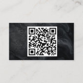 Carte de visite en marbre noir avec code QR (Dos)