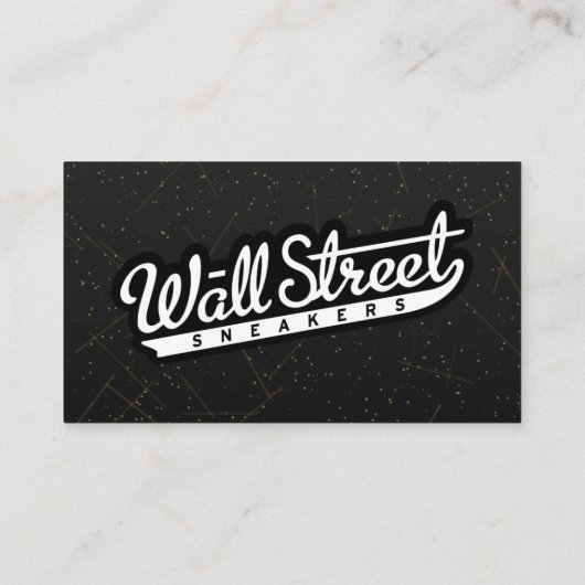 Carte de visite en marbre noir avec SparkleEffet o (Dos)