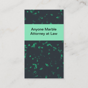 carte de visite en marbre noir vert