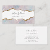 carte de visite en marbre pastel (Devant / Derrière)