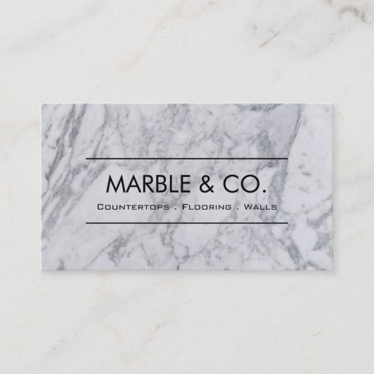 Carte de visite en marbre professionnel (Devant)