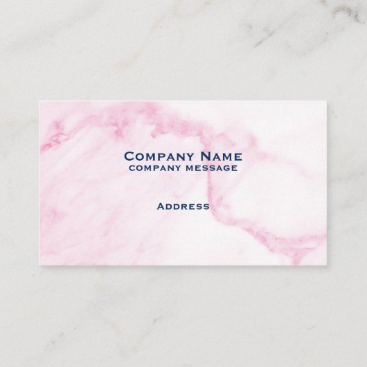 Carte de visite en marbre rose (Dos)