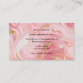 Carte de visite en marbre rose blanc or (Dos)