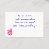 Carte de visite en marbre rose et or (Dos)