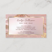 Carte de visite en marbre rose or (Dos)