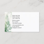 Carte de visite en marbre vert (Dos)