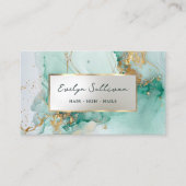 carte de visite en marbre vert émeraude (Devant)