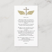 Carte De Visite En Mémoire d'amour Photo Funeral Prayer (Dos)