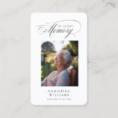 Carte De Visite "En mémoire de l'amour" Photo Funeral Prayer (Devant)