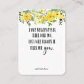 Carte De Visite En mémoire Sympathy Memorial Angel garde un cadeau (Devant)