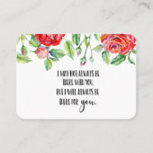 Carte De Visite En mémoire Sympathy Memorial Angel garde un cadeau (Devant)