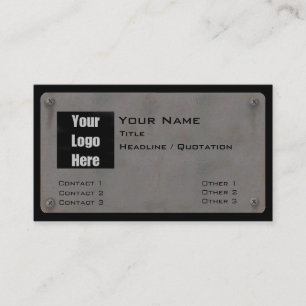Carte de visite en métal - avec le logo III