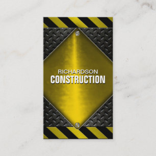 Carte de visite en métal de construction - jaune