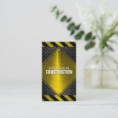 Carte de visite en métal de construction - jaune (Debout devant)