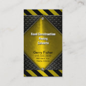 Carte de visite en métal de construction - jaune (Dos)