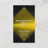 Carte de visite en métal de construction - or noir (Dos)