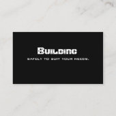 Carte de visite en métal de construction professio (Dos)