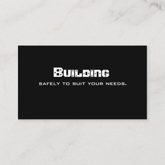 Carte de visite en métal de construction professio (Dos)