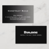Carte de visite en métal de construction professio (Devant / Derrière)