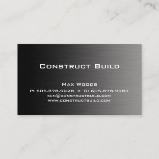 Carte de visite en métal de construction professio